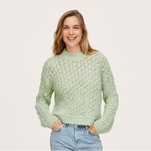 MANGO Openwork Knit Sweater
